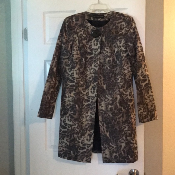 Light animal print coat by Dana buchman - Picture 1 of 4